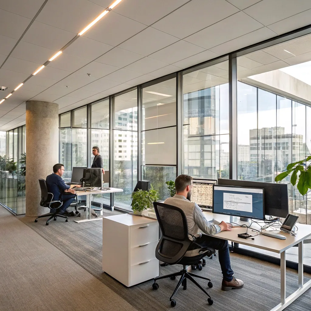 A modern office environment